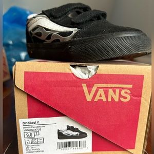 Toddler Old Skool Vans Metallic Flame (Authentic)